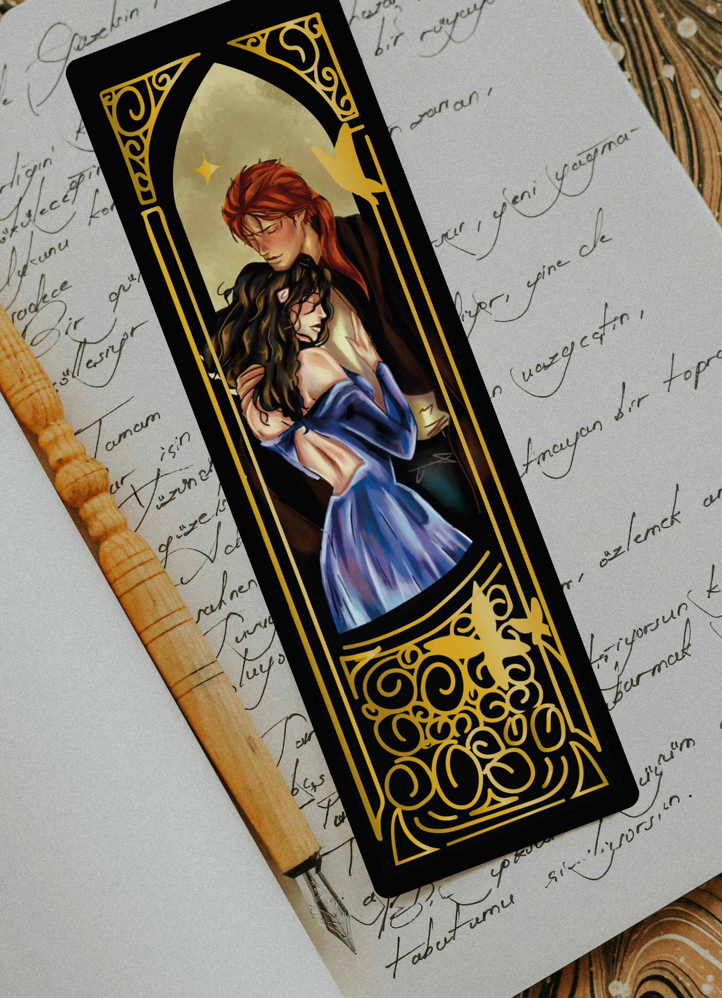 Golden Embrace Bookmark