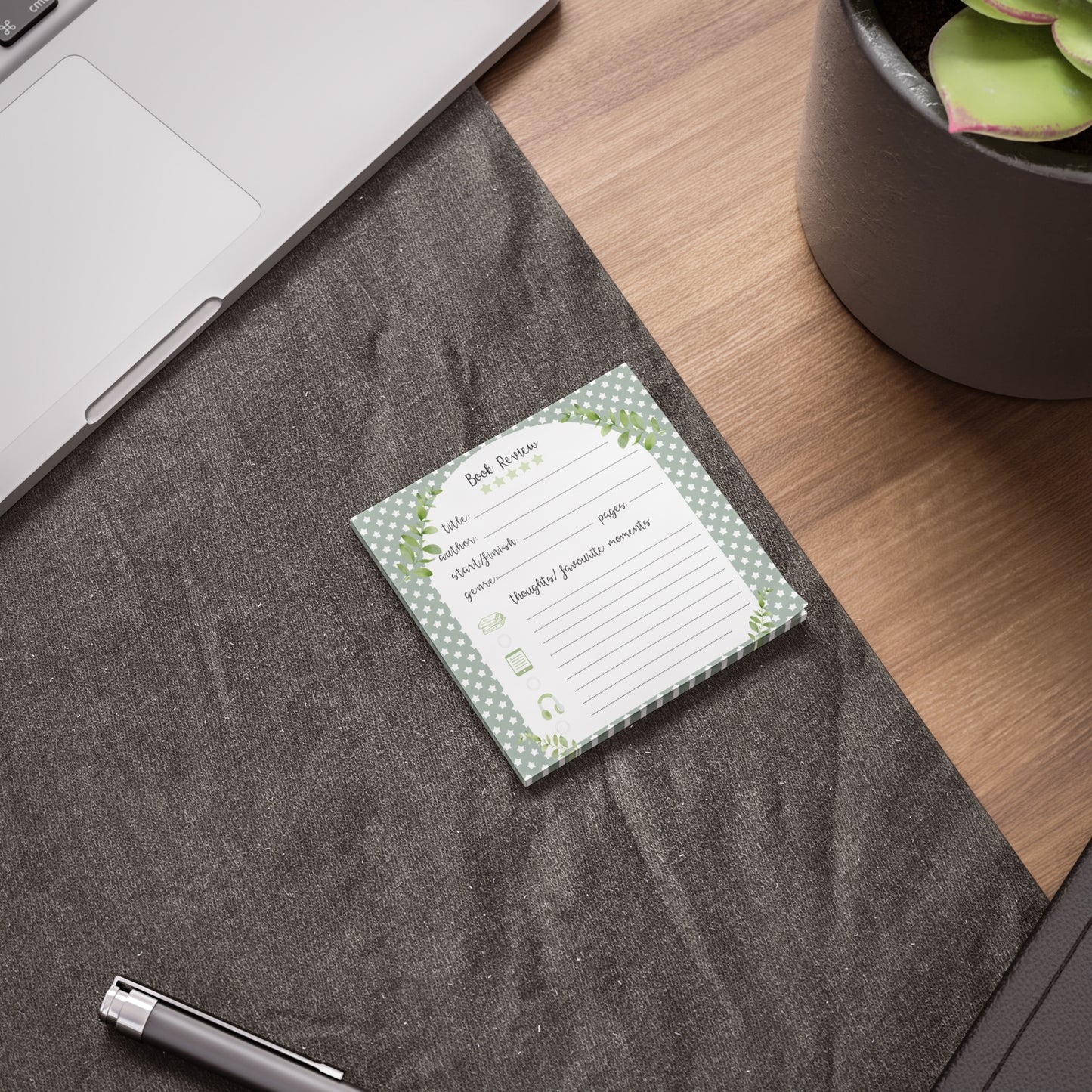 Book Review Post-it® Note Pads — Lined Reading Journal Sticky Notes