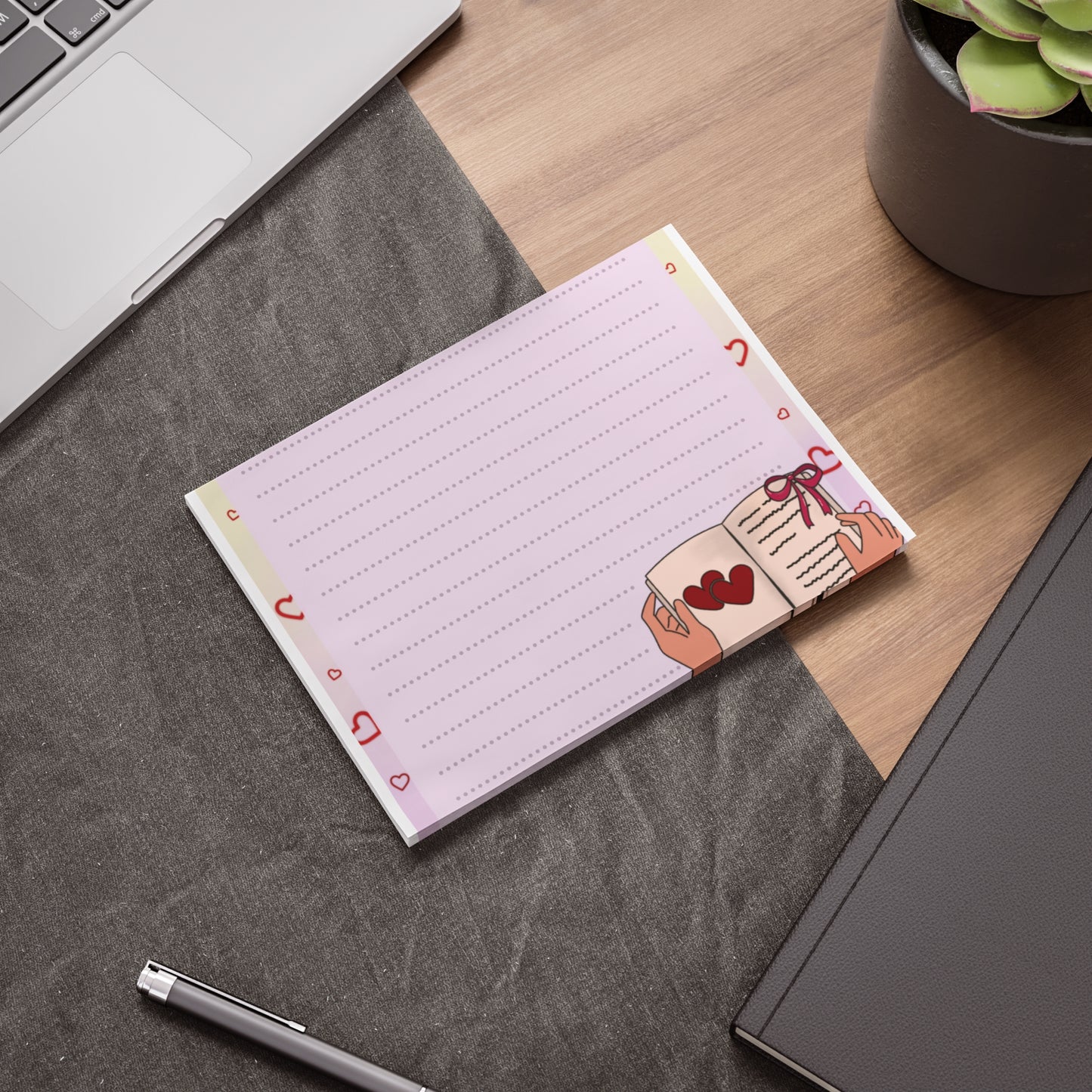 Heart Bookish Post-it Note Pads — Cute Reading-Themed Sticky Notes
