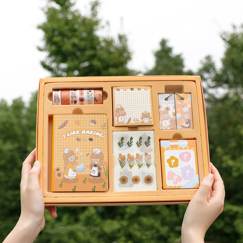 Cute Kawai Gift Box School Supplies Stationery Set