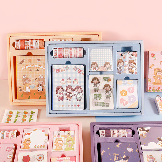 Cute Kawai Gift Box School Supplies Stationery Set
