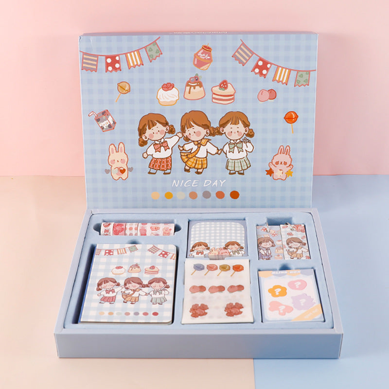 Cute Kawai Gift Box School Supplies Stationery Set