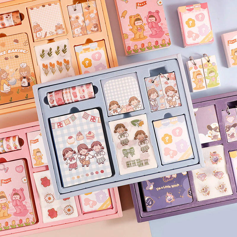 Cute Kawai Gift Box School Supplies Stationery Set