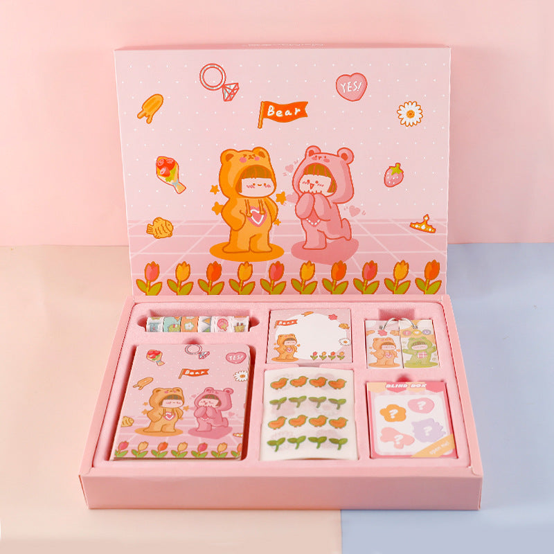 Cute Kawai Gift Box School Supplies Stationery Set