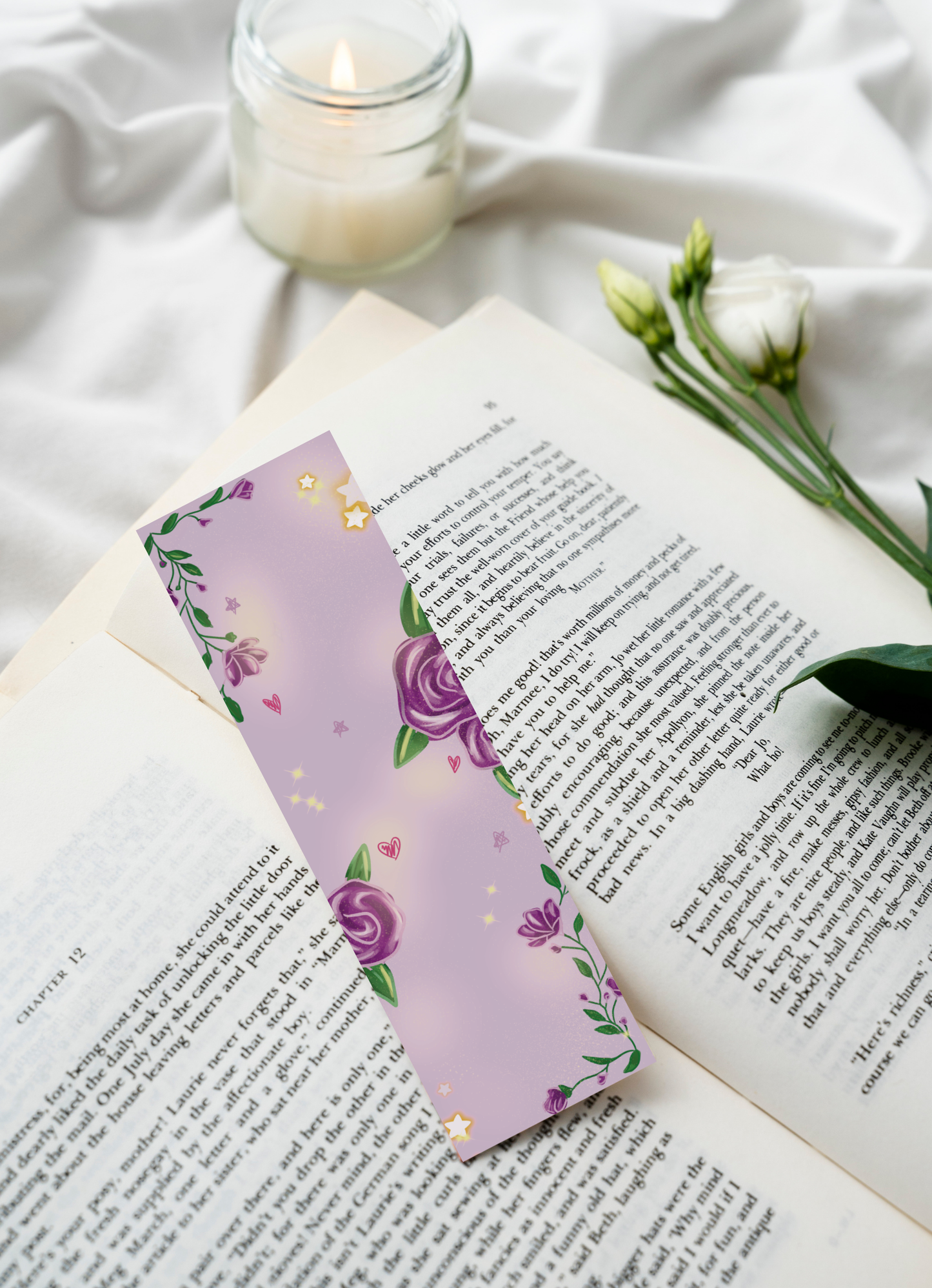 Enchanted Rose Back Bookmark