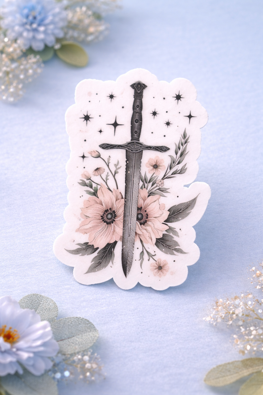 Floral Sword Sticker