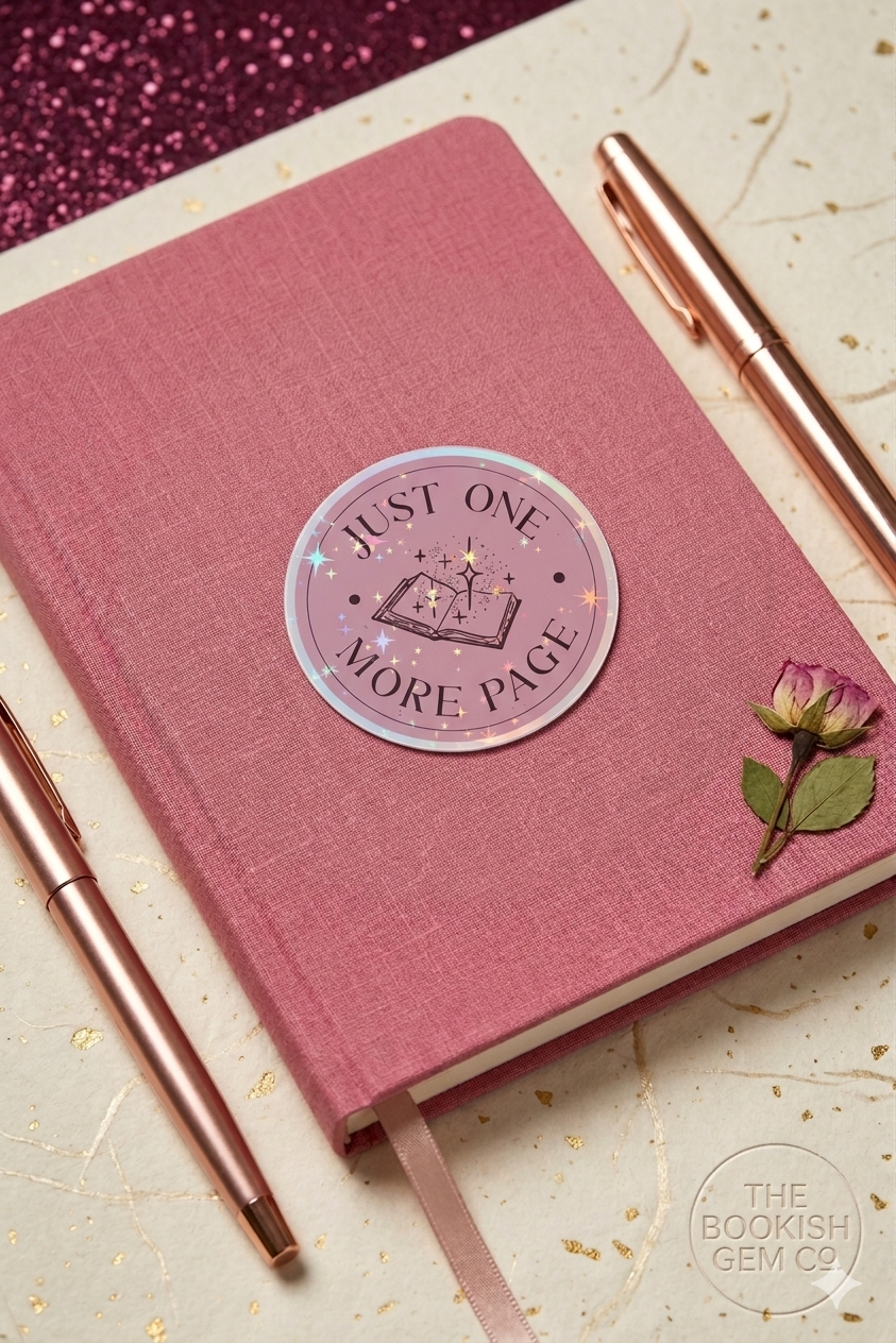 Just One More Page Sticker