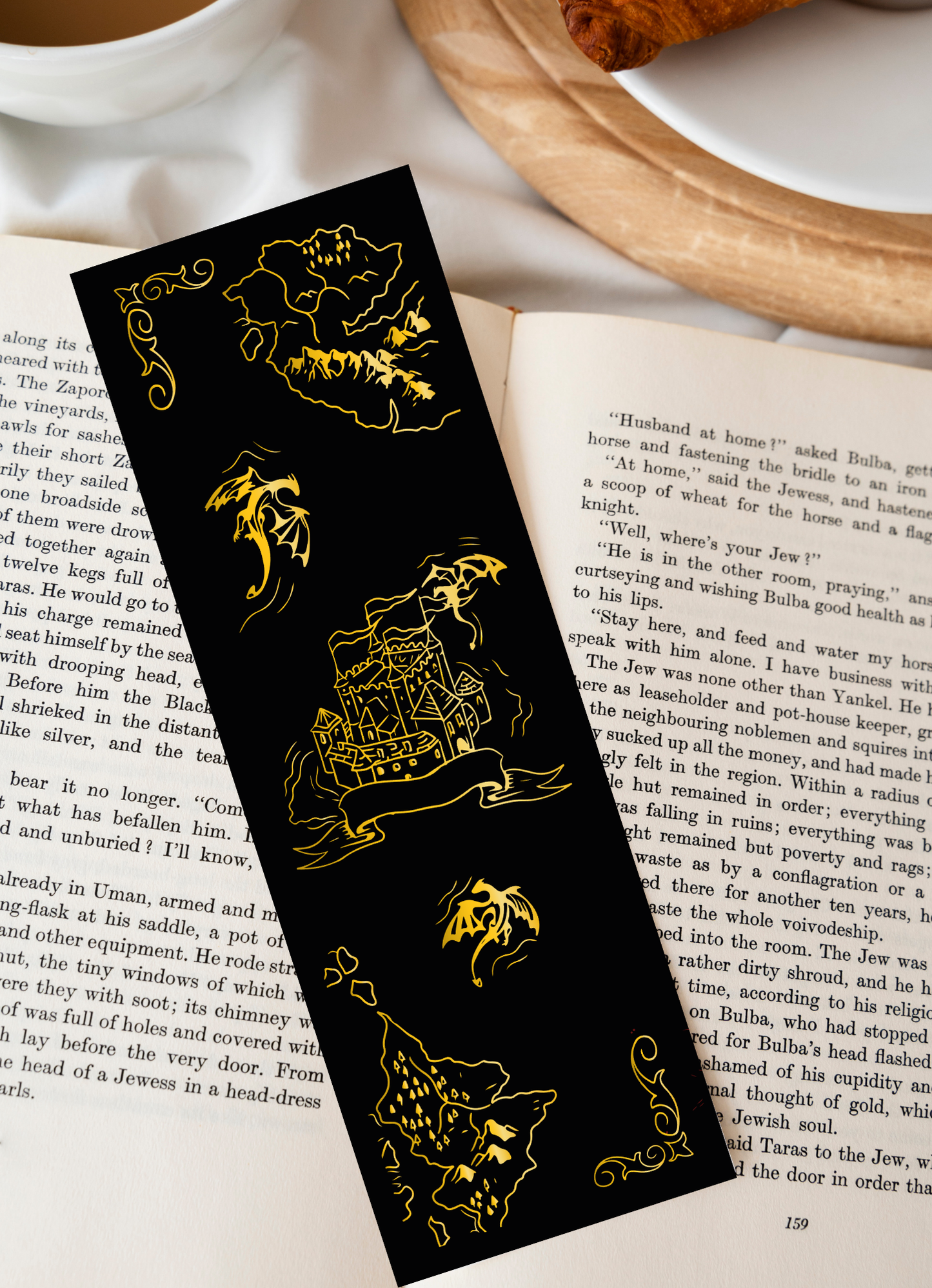 Fantasy Map & Dragons Bookmark