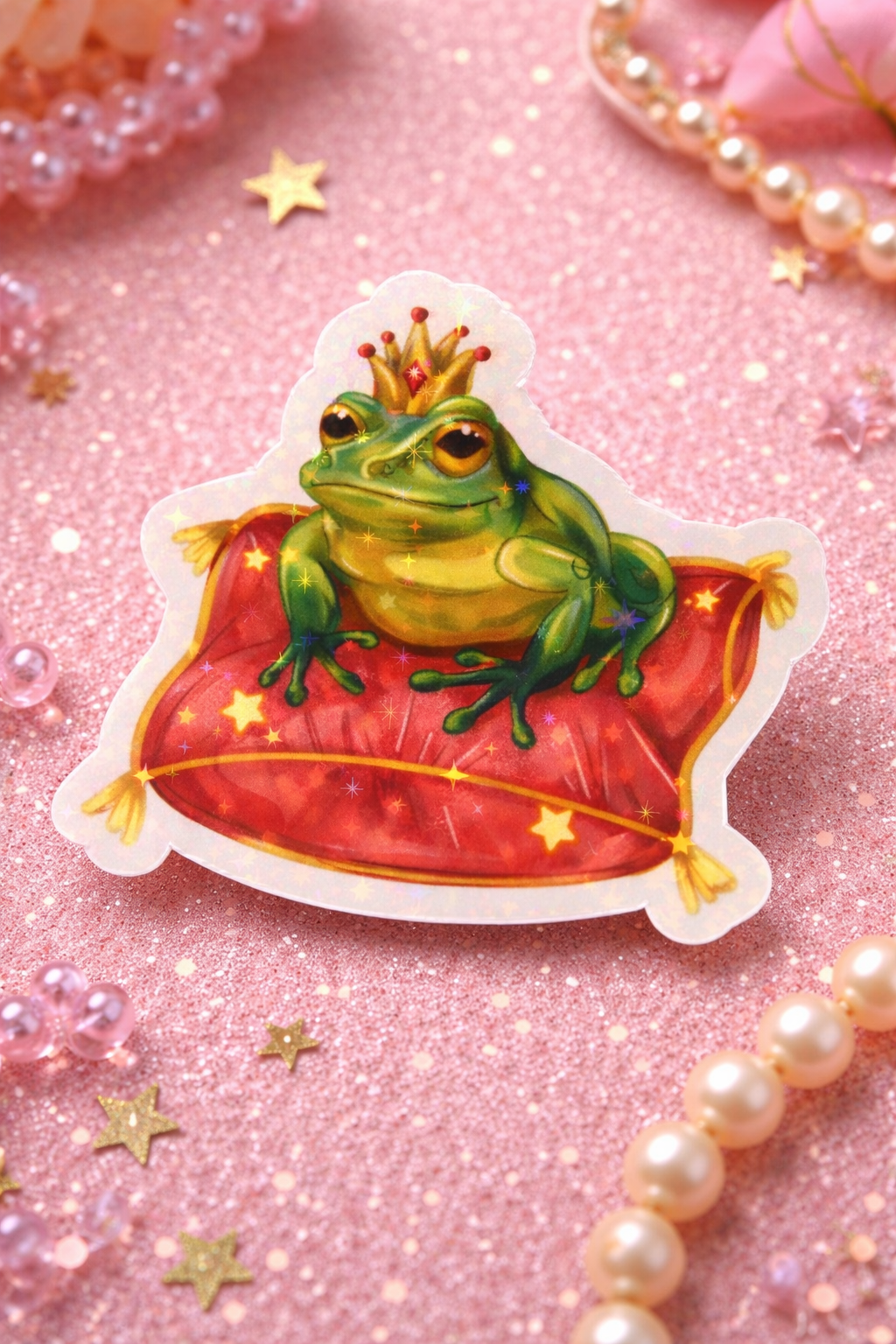 Whimsical Frog Prince Sticker