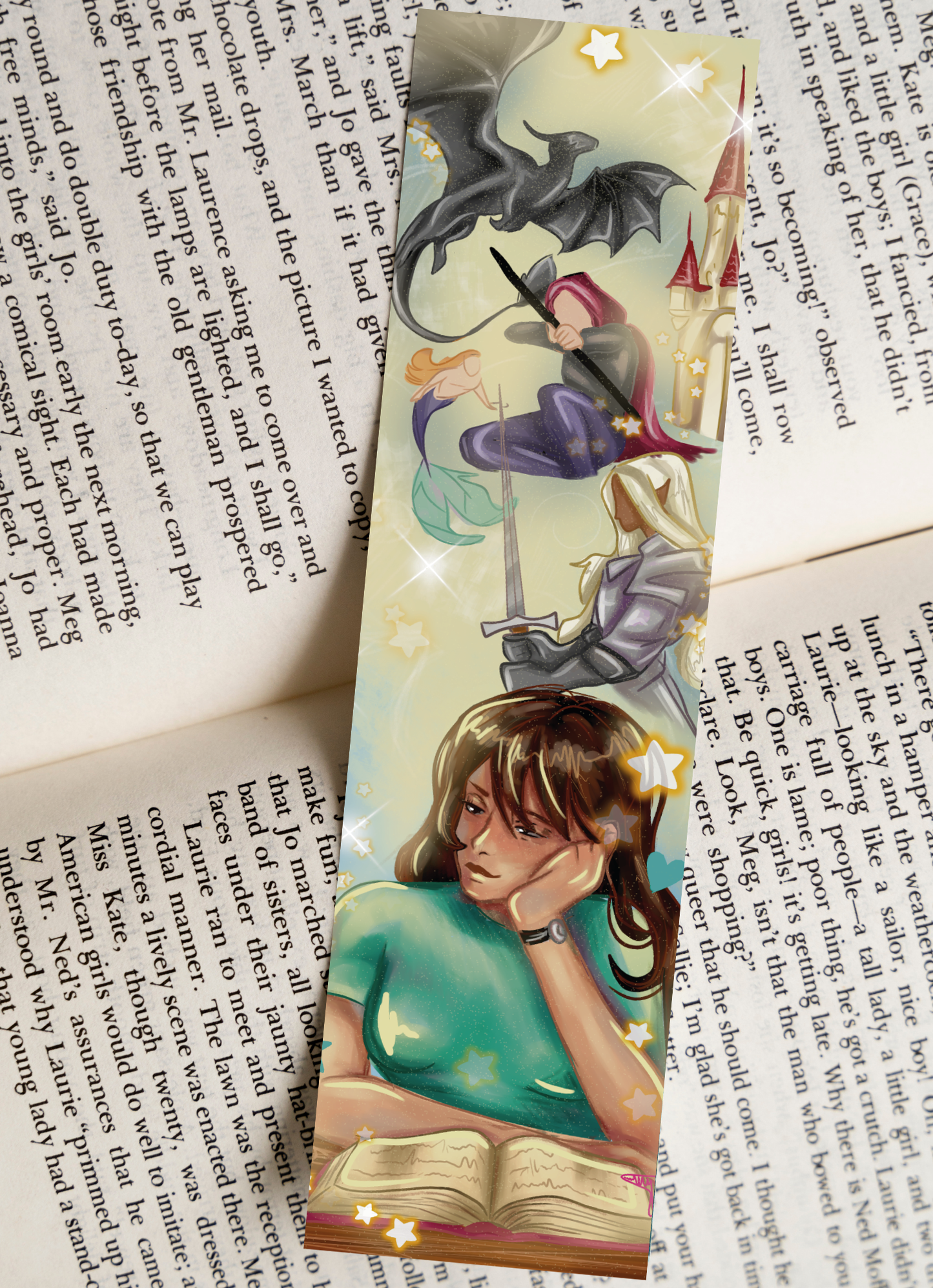 Enchanted Rose Back Bookmark