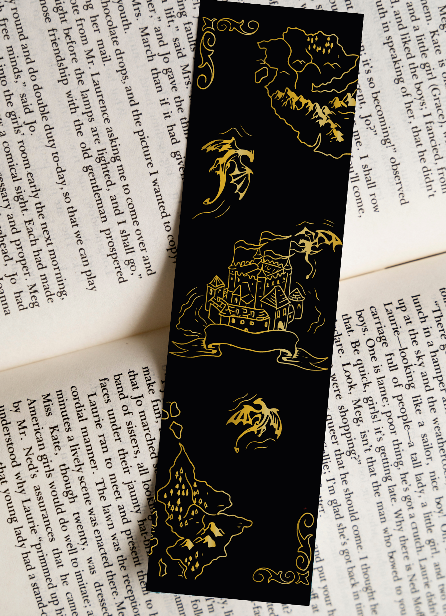Fantasy Map & Dragons Bookmark