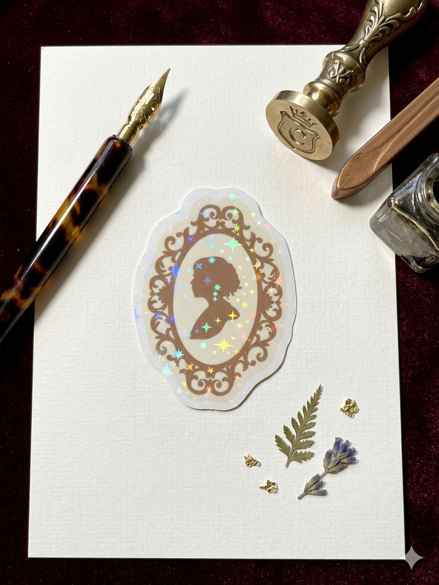 Classic Romance Portrait Sticker