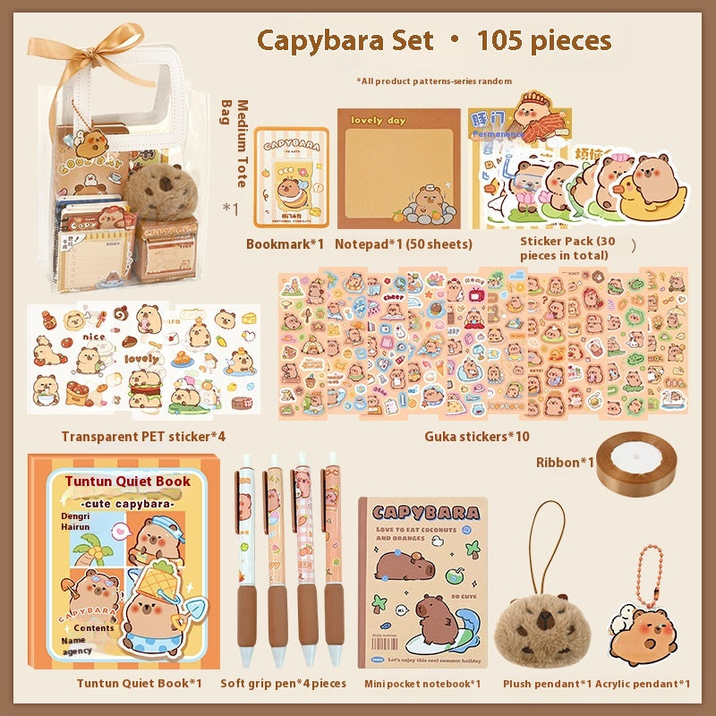 Capibara Gel Pen Stationery Set