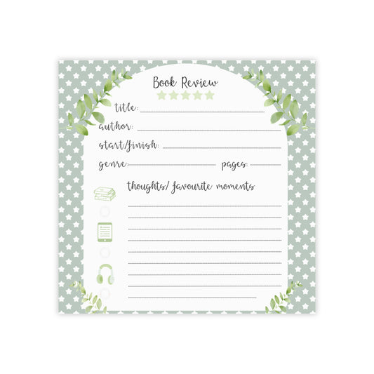 Book Review Post-it® Note Pads — Lined Reading Journal Sticky Notes