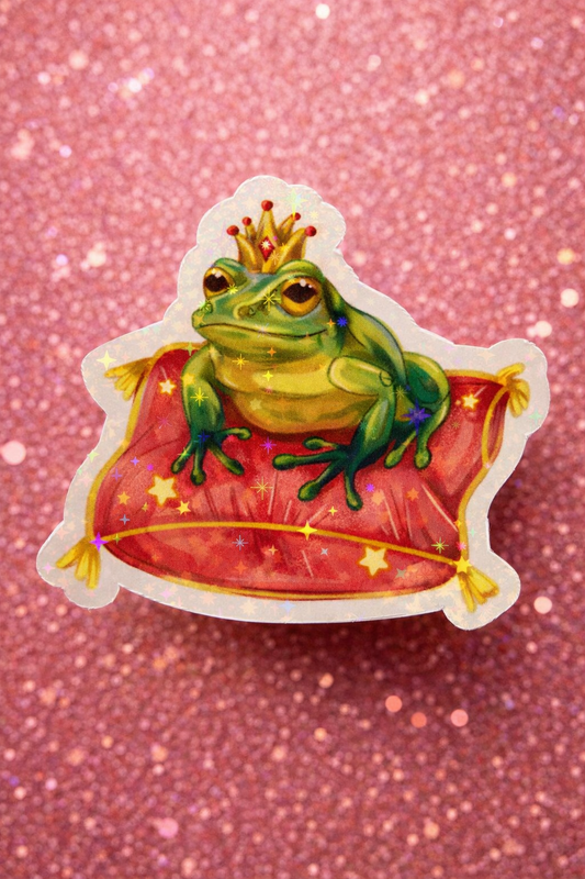 Whimsical Frog Prince Sticker
