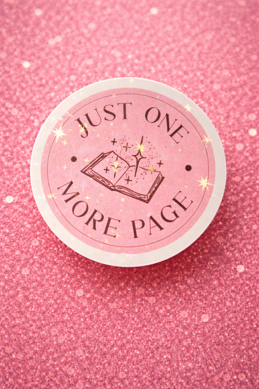 Just One More Page Sticker