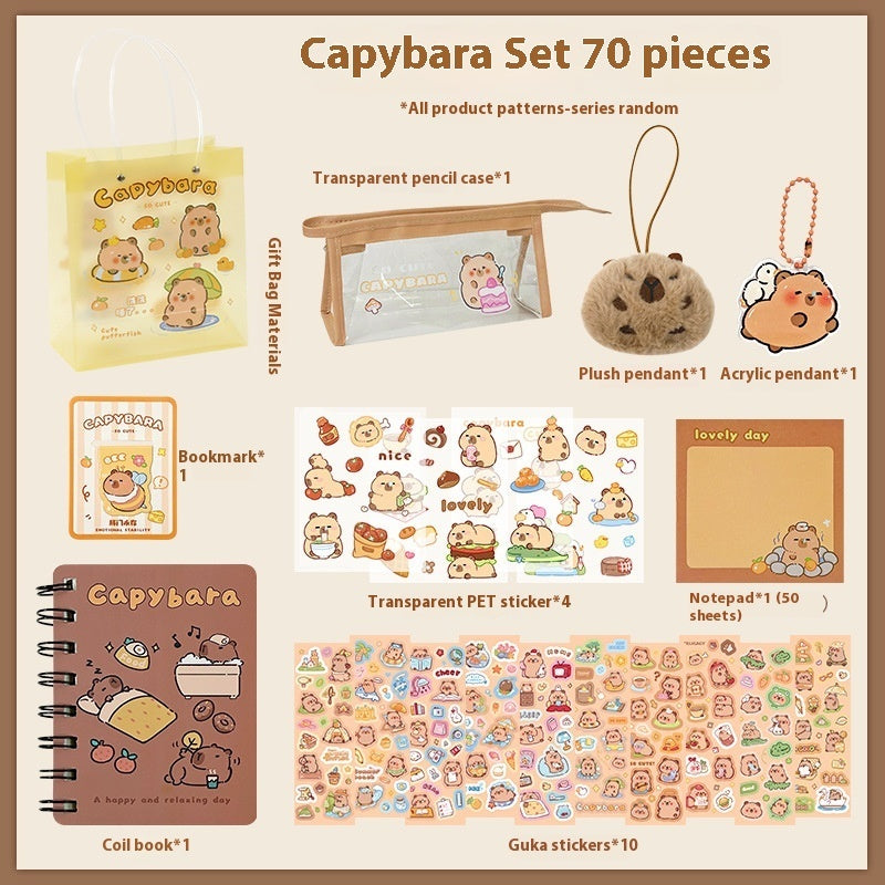 Capibara Gel Pen Stationery Set